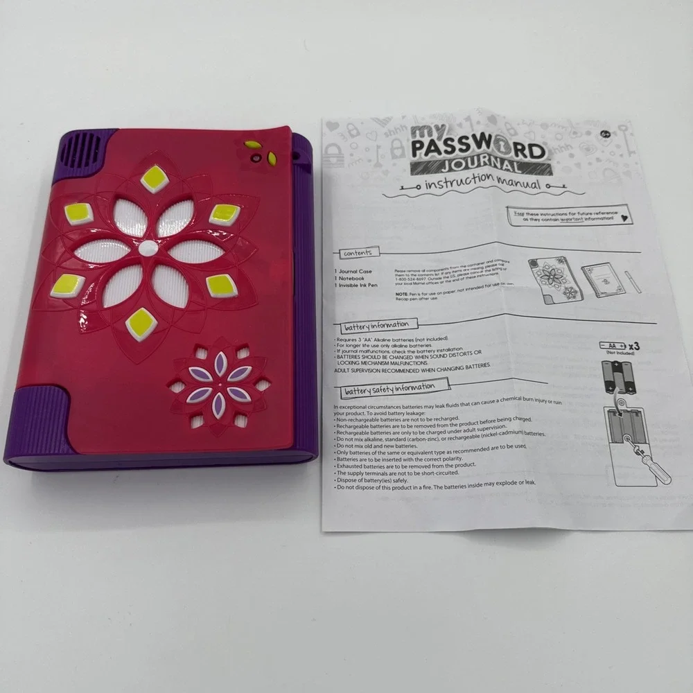 My Password Journal by Mattel - Electronic Voice Activated Diary 2014 *TESTED*